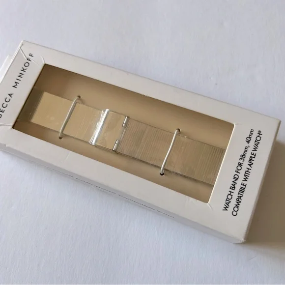 REBECCA MINKOFF SILVER SLINKY MESH APPLE WATCH BAND 20mm NWT REBECCA MINKOFF SILVER SLINKY MESH APPLE WATCH BAND 20mm NWT main image 3
